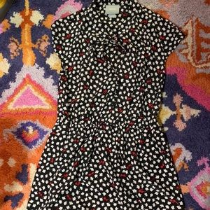 Maeve Anthropologie Black Print Dress